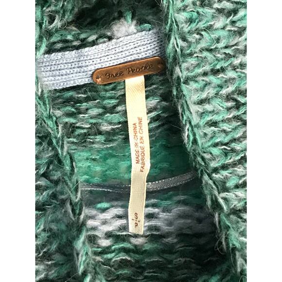 𝅺Free People Candy Stripe Tunic Waterfall Alpaca Wool Sweater  Small - Picture 6 of 6